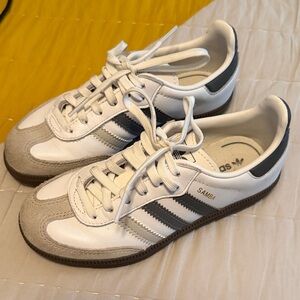 Adidas Samba White and Gray Sneakers